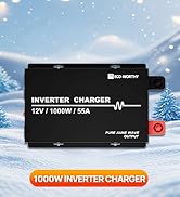 ECO-WORTHY 1000W Pure Sine Wave Inverter Charger, Power Inverter with 55A LiFePO4 Battery Charger...