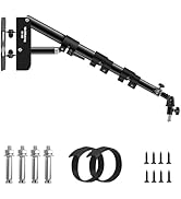 Wellmaking Wall Mount Triangle Boom Arm 39.37inch/100cm, Ring Light Mount Support 180°Flexible Ro...