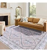 Pink Rugs for Bedroom 5x7 Area Rug Washable Floral Area Rug for Living Room Nursery Room Dining R...