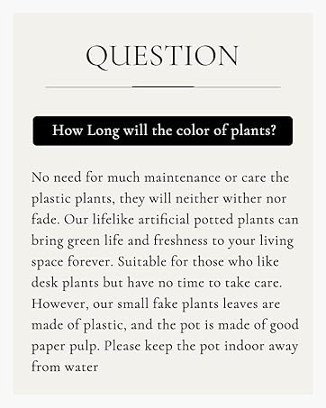 fake plants for der rose