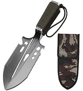 TRUTOPWAY Camping Shovel,Multifunction Hand Shovel with Paracord Handle - Stainless Steel Ultrali...
