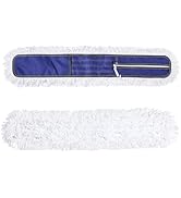Microfiber Mop Pads 2 Pieces Just Fit CLEANHOME 36" Industrial Dust Mop: B08R3F1ZZM,Blue