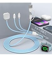 4 in 2 Multi Charging Cable for Apple Watch Charger Travel USB C Fast Wireless Watch Charger Cabl...