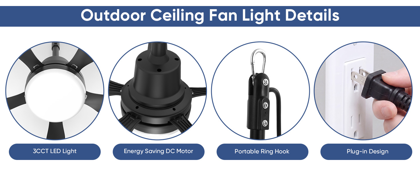 plug in ceiling fan