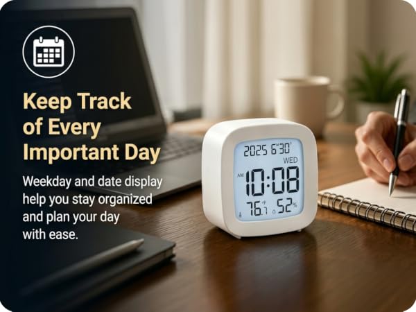LCD bedroom alarm clock