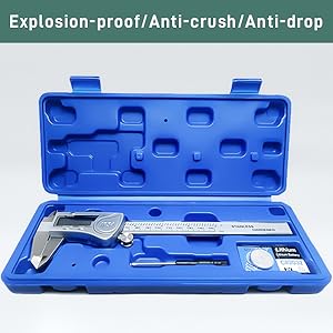 Electronic Digital Vernier Caliper, LOUISWARE Stainless Steel Caliper 150mm0-6 inch Measuring Tools