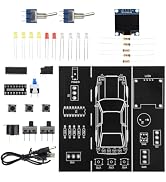 FORIOT DIY Car Driving Simulation Soldering Practice Kit, Electronics Project Car Driver Simulato...