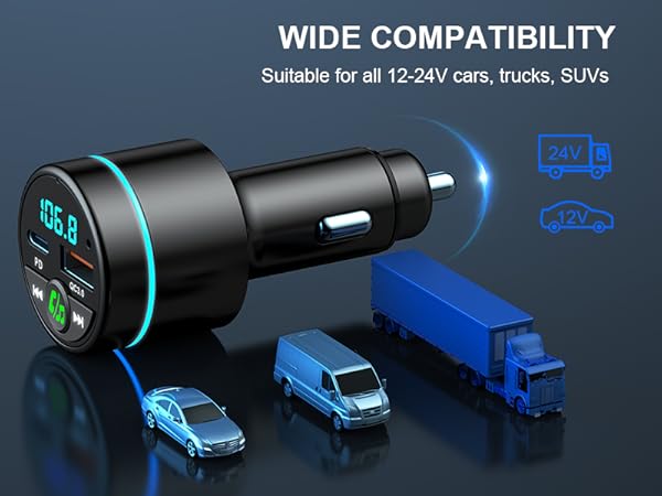 fm bluetooth transmitter car