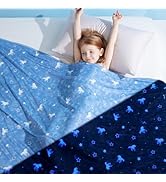 Elegear Kids Cooling Blanket for Hot Sleeper, Glow in The Dark, Q-Max>0.5 Arc-Chill 3.0 Cool Fabr...