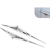 Foelony 2 PCS 3D Metal Car Side Doors Wing Emblem Stickers, Self-Adhesive Carbon Fiber Car Side F...
