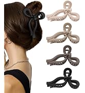 4 PCS Bow Hair Clips for Women Bow Claw Clip 5" Large Hair Claw Clips for Thick and Thin Hair Cut...