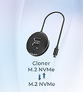 M.2 NVMe SSD Cloner, Dual Bay NVMe SATA SSD Enclosure, ICY BOX 10Gbps M.2 Duplicator Cloner, Supp...