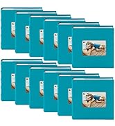 Golden State Art,Photo Album with Memo Writing Space hold 200 4x6 Horizontal Pictures,Leather Cov...