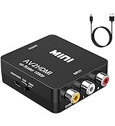 RCA to HDMI,AV to HDMI Converter,ABLEWE 1080P Mini RCA Composite CVBS Video Audio Converter Adapt...