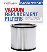 Type U Vacuum Filters compatible with ShopVac 5 Gallons and Up 90304, 903-04, 903-50-00 by LifeSu...