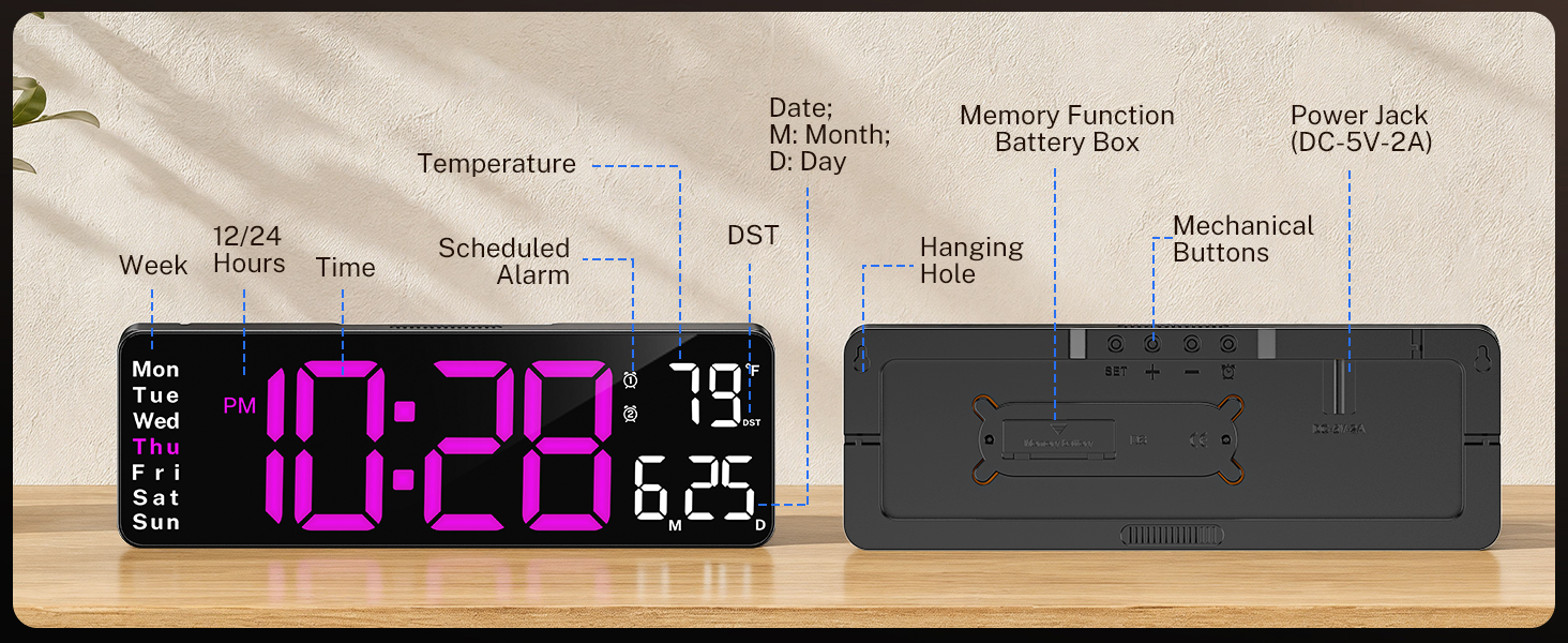 led wall clock