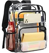 Vorspack Clear Backpack Heavy Duty - Large Clear Bookbag Transparent Backpacks See Through Backpa...