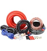4 Gauge Audio Amplifier Wiring Kit 1000W CCA with Fuse &amp; RCA | Complete Car Audio Power Cable Kit...