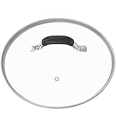 WishDirect 12 Inch Tempered Glass Pot Lid Compatible with 12” Lodge Cast Iron Skillets and 7 Quar...