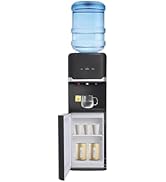 Water Dispenser Top Loading Hot and Cold, 3-Temperature Water Cooler with Child Safety Lock, 5 Ga...