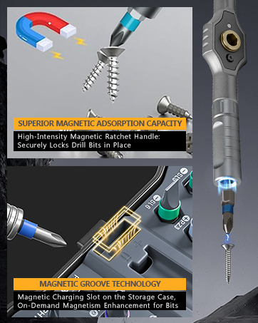 24 in 1 magnetic ratchet screwdriver set