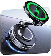Jkoailiwi for Magsafe Car Mount Charger [15W Fast Wireless Charging] [360° Rotation Base] Vacuum ...