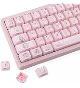 Tsungup Cute Cat Keycaps Set,Crystal Jelly Mao Profile 119 Keys Pink Keycaps Capybara Custom Key ...