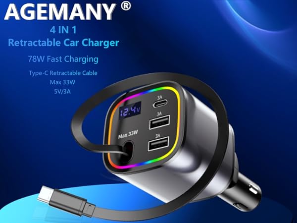 car charger fast charging type c car charger fast charging car outlet adapter fast car charger