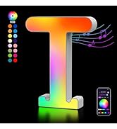 Light Up Letters USB Powered, LED Letter Lights Color Changing Alphabet Sign Gifts for Girls Wome...