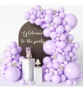 CVPARTYON Purple Balloons 125 pcs Lavender Balloons Light Purple Balloon Different Sizes of 18 12...