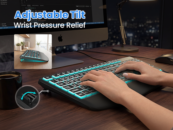 8° adjustable tilt
