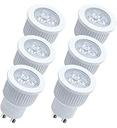 Edearkar 3W GU10 LED Light Bulbs (6 Pack) 35W Halogen Replacement 3000K Warm White Non-dimmable 1...