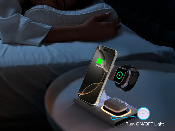 apple watch iphone AirPods charging station