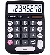 Desktop Calculator 8 Digit with Solar Power and Easy to Read LCD Display, Big Buttons, for Home, ...
