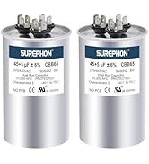 SUREPHON 45+5 uF 45/5 Mfd ±6% Ac Capacitor 370V or 440V 50/60Hz CBB65 Capacitors for AC Motor Fan...