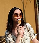 FEISEDY Women Large Hexagon Inspired Sunglasses Fashion Irregular Design Style Geometric B2503