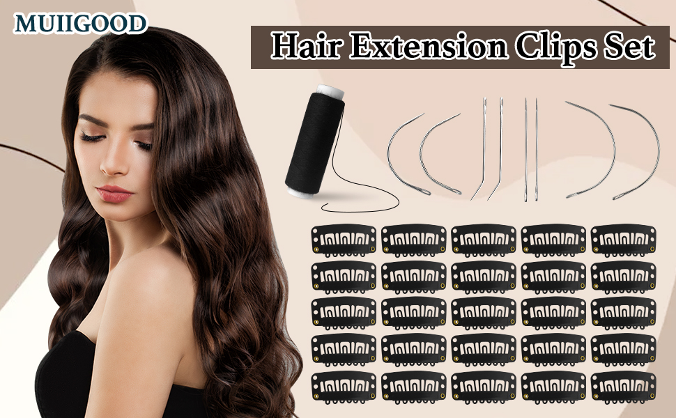 Snap Clips U Shape Wig Clips for Hair Extensions