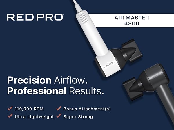 red pro hair dryer blow dryer super strong lightweight styler straightener diffuser concentrator