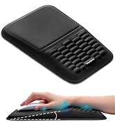 Vaydeer Ergonomic Mouse Pad with Wrist Support – Memory Foam Mousepad with Massage Bulge & Non-Sl...