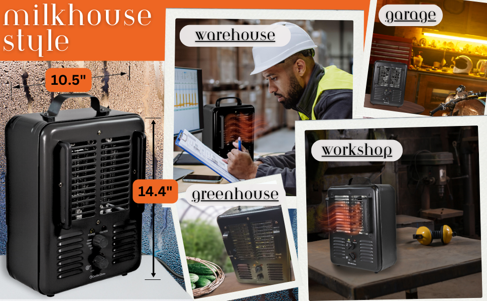 portable space heater is great for garage warehouse shop workshop greenhouse
