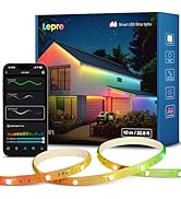 Lepro SW1 AI Smart Outdoor LED Strip Lights - 32.8ft IP65 Waterproof RGBCW Light Strips, 2700K-57...