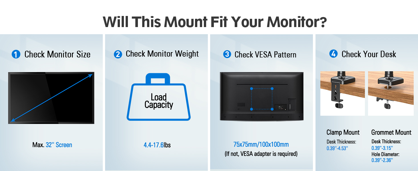 single monitor arm desk mount