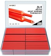 Sanuke 120PCS Heat Shrink Tubing Kit - 3:1 Ratio - Adhesive Lined Dual Wall Tube - Waterproof Mar...