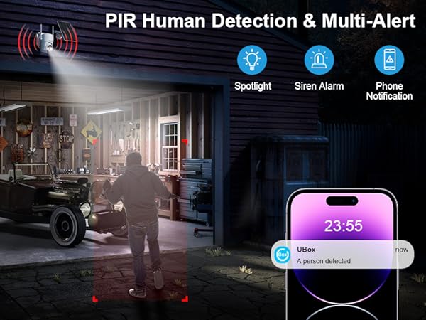 cellular security camera with PIR Motion Sensor