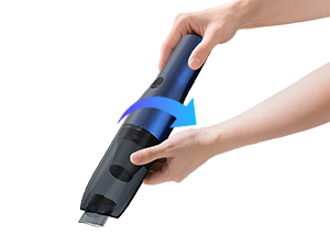 1.Unscrew the dust cup counterclockwise.