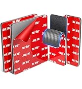 Heavy-Duty Hook and Loop Strips with 3M VHB Adhesive: 4 Sets 3.15" Square Heat Resistant Fastener...
