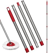 Qulable Spin Mop Replacement Handle - 4-Section 30" to 58" Mop Handle Replacement Stick Compatibl...