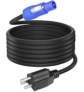Stage Light PowerCON Cable, 3 Prong NEMA 5-15P to PowerCON AC Power Cable Cord, 20A 3 Pin 16AWG, ...