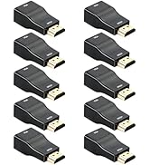 URELEGAN HDMI to VGA 10-Pack, HDMI to VGA Adapter Converter 1080P Male to Female Cord for Compute...