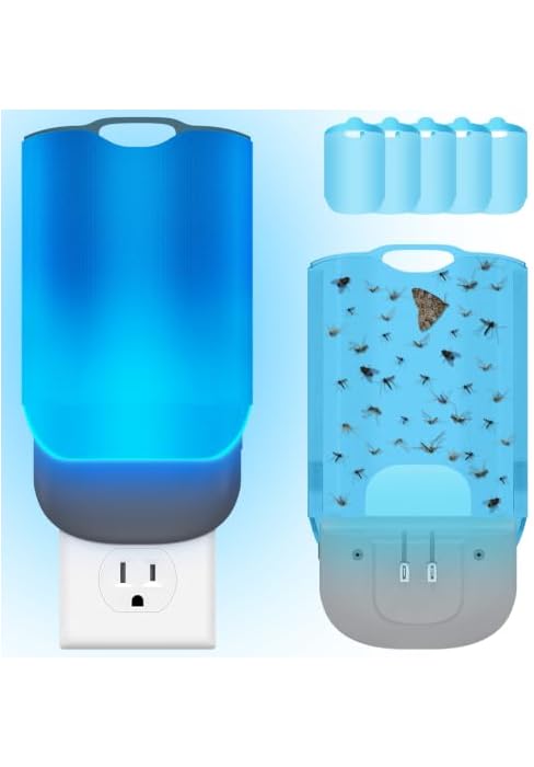 Flying Insect Trap for Indoors – Plug-in Bug Catcher with UV Light for Fruit Flies, Gnats, Mosqui...